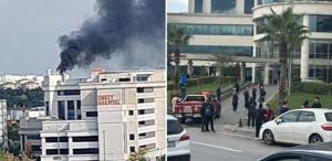İstanbul’da hastanede korkutan yangın Dumanlar gökyüzüne yükseldi