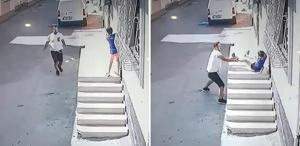 Çocuğa şiddet kamerada Görüntüleri izleyen aile emniyete koştu