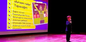 ’’Başkan olursam okula getireceğim’’ demişti Kerem Aktürkoğlu’ndan minik taraftara müjde