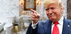 Trump Beyaz Saray’daki Lincoln Banyosu’nu yeniletti Altın kaplama çöp kovası, musluk...