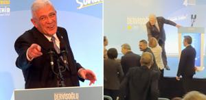 Müsavat Dervişoğlu’nun sözleri üzerine Ayşe Ünlüce salonu terk etti