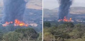 Güney Amerika ülkesinde facia Raydan çıkan tren cayır cayır yandı