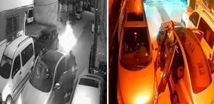 Sokak ortasında havai fişek terörü O anlar kameralarda