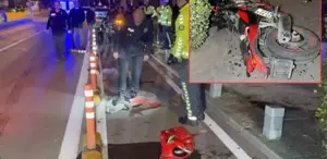 Motosiklet yayaya çarptı Yaralılar var