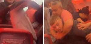 Türkiye’den havalanan uçakta ortalık savaş alanına döndü