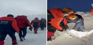 Verici istasyonundaki arızaya giden ekibin üzerine çığ düştü