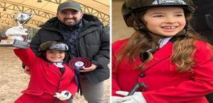 7 yaşındaki Yasmin, binicilik yarışmalarını ilk sırada tamamladı