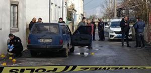 Enişteye aracına binerken kurşun yağmuru