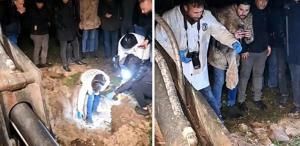 Mezarlığa gömülen esrarengiz paket mahalleliyi ayağa kaldırdı