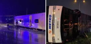 Samsun’da yolcu otobüsü devrildi Çok sayıda yaralı var