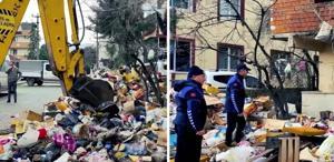 Kötü koku ihbarıyla gidilen evden 30 ton çöp çıktı