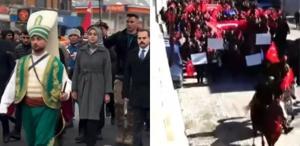 Şemsiye görüntüleriyle tartışma yaratan kaymakam için sokağa çıktılar