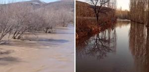 Kızılırmak taştı Yollar kapandı, araziler su altında kaldı