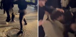 Başakşehir’de iftarın ardından iki grup arasında çıkan kavga kamerada