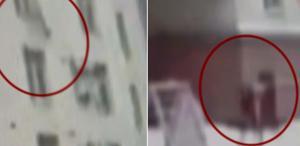 Mucize kurtuluş 7. kattan düşen çocuğu havada yakaladı