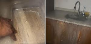 Musluğu açık unuttu, tüm evi buz tuttu