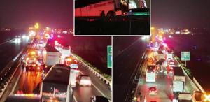 Yolcu otobüsleri dahil 16 araç birbirine girdi, çok sayıda yaralı var