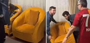 Maç esnasında koltuğun uğursuzluk getirdiğine inanan taraftardan maçı döndüren hareket