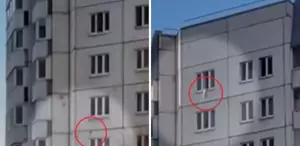 Bebek, 33 metreden düştü iki kadın hemşire havada montla yakaladı