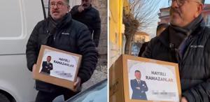 CHP’li Veli Ağbaba’nın yardım kolileri büyük tartışma yarattı