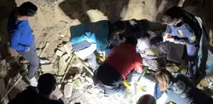 Tuvalet ihtiyacını gidermek için girdiği inşaatta kabusu yaşadı Ekipler seferber oldu