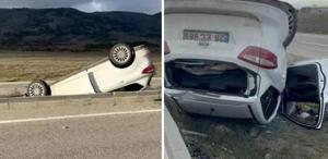 Otomobil takla attı Çok sayıda yaralı var