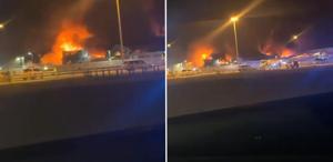 Bahreyn’deki ABD üssü alev alev yandı