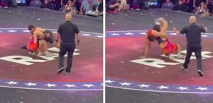 Güreştiği rakibini yumruklayınca hayatının şokunu yaşadı