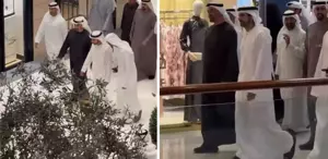 İran’ın füze yağdırdığı BAE’nin Devlet Başkanı Al Nahyan, AVM gezisine çıktı