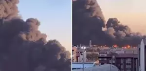 Tahran’ın batısında yangın, saldırı sonrası şehir duman altında