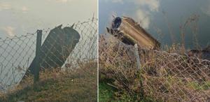 Hatay’da düşürülen füzeden ilk görüntü