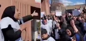 Taşın üstüne çıkıp ülkesinin erkeklerine meydan okudu