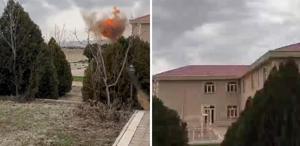 Azerbaycan’da okulun yanına İHA düştü