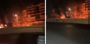 İsrail vurdu Lübnan yangın yeri