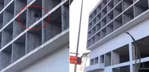 Yazılan cezanın miktarını görünce soluğu binanın tepesinde aldı