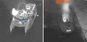 Böyle vurmuşlar ABD, İran Donanması’na düzenlenen saldırı anlarını paylaştı