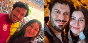 Ünlü çift evlilik yıldönümünü tribünde kutladı