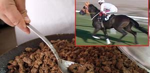 Kavurma yapılan yarış atının görüntüleri ortaya çıktı