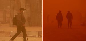 Gazze’de etkili olan kum fırtınası Filistinlilerin hayatını daha da zorlaştırdı