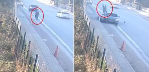 Cinayet gibi kaza Dehşet anları kamerada