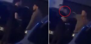 Kavga sırasında atılan sert tokat şahsı yerden yere vurdu