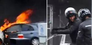 Tel Aviv yanarken polislerin şakalaştıkları görüntü olay oldu