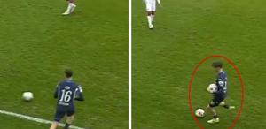 Sahaya giren topu dışarıya atan oyuncu saniyeler sonra hayatının şokunu yaşadı