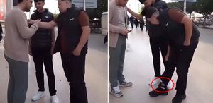 Röportaj yapan kişiyi tehdit etti: Bir daha böyle giyinme, delik deşik ederim