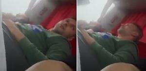 Yolcu otobüsünde mide bulandıran görüntü