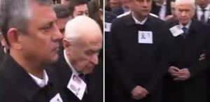Cenaze töreninde Özel ile Bahçeli arasında dikkat çeken anlar
