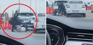 Diyarbakır’da trafikte yol verme kavgası kamerada