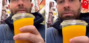 Bir bardak portakal suyuna, servet ödedi