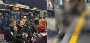 Bahçelievler’de metrobüsün, ayağını ezdiği kadın yaralandı