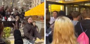 Ukrayna’da 4 yıl aradan sonra kapılarını açan hamburgerci izdiham yarattı